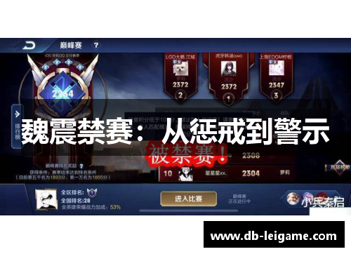 魏震禁赛：从惩戒到警示